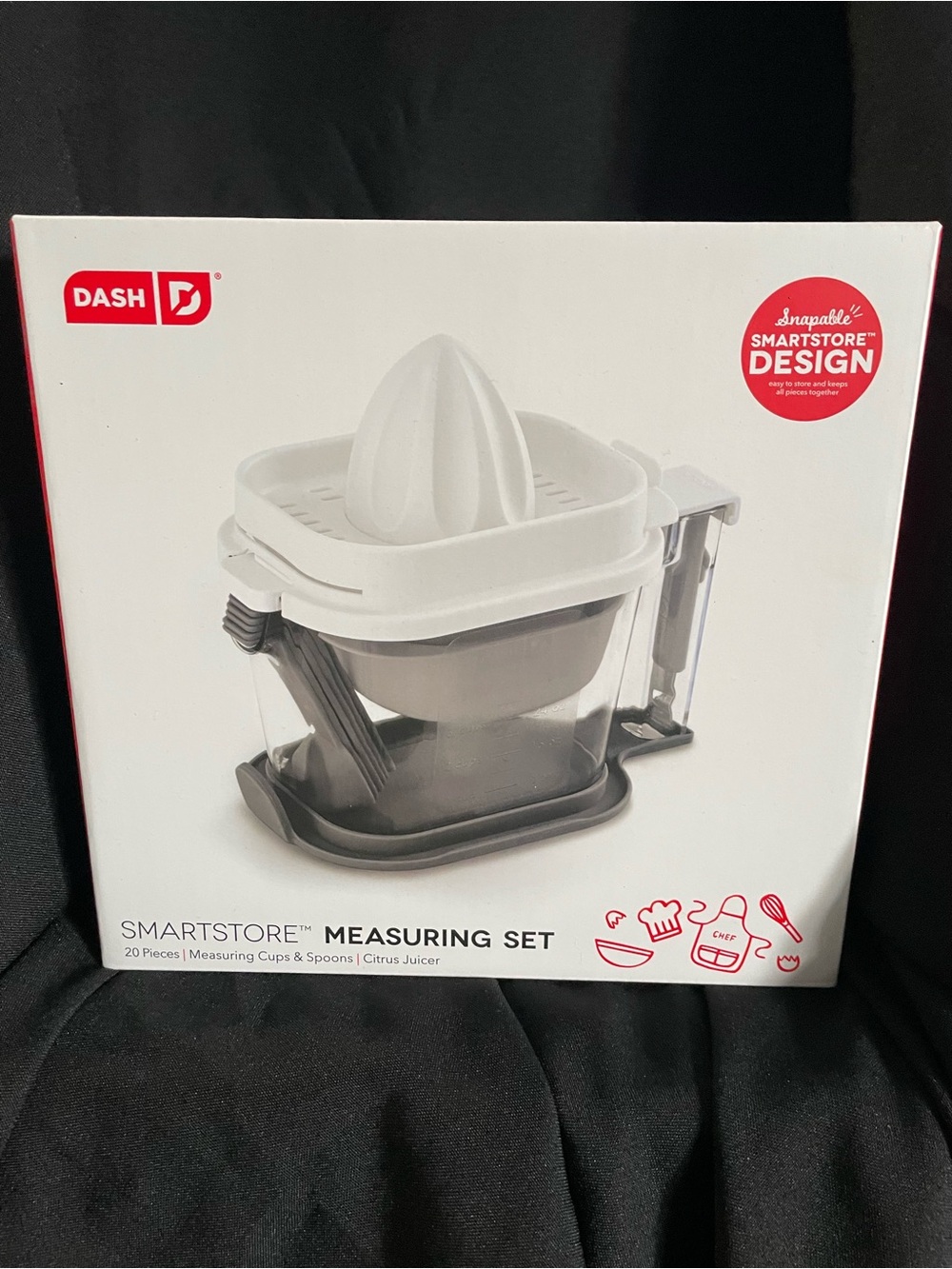 Ash Measuring Set with Citrus Juicer - White & Gray